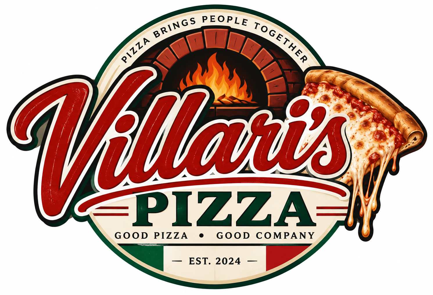 Villari's Pizza logo concept